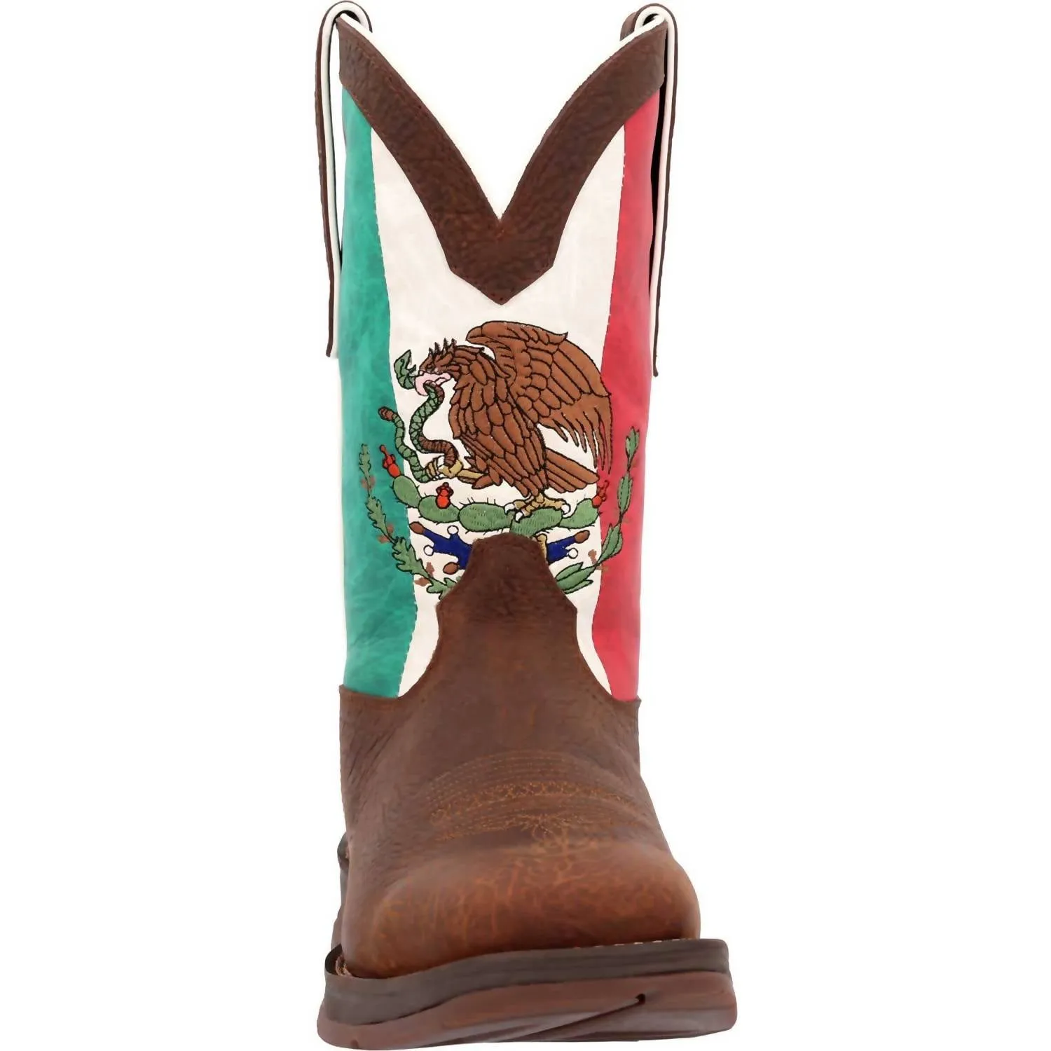 Men's Rebel Mexico Flag 12" Western Boots In Brown/multi