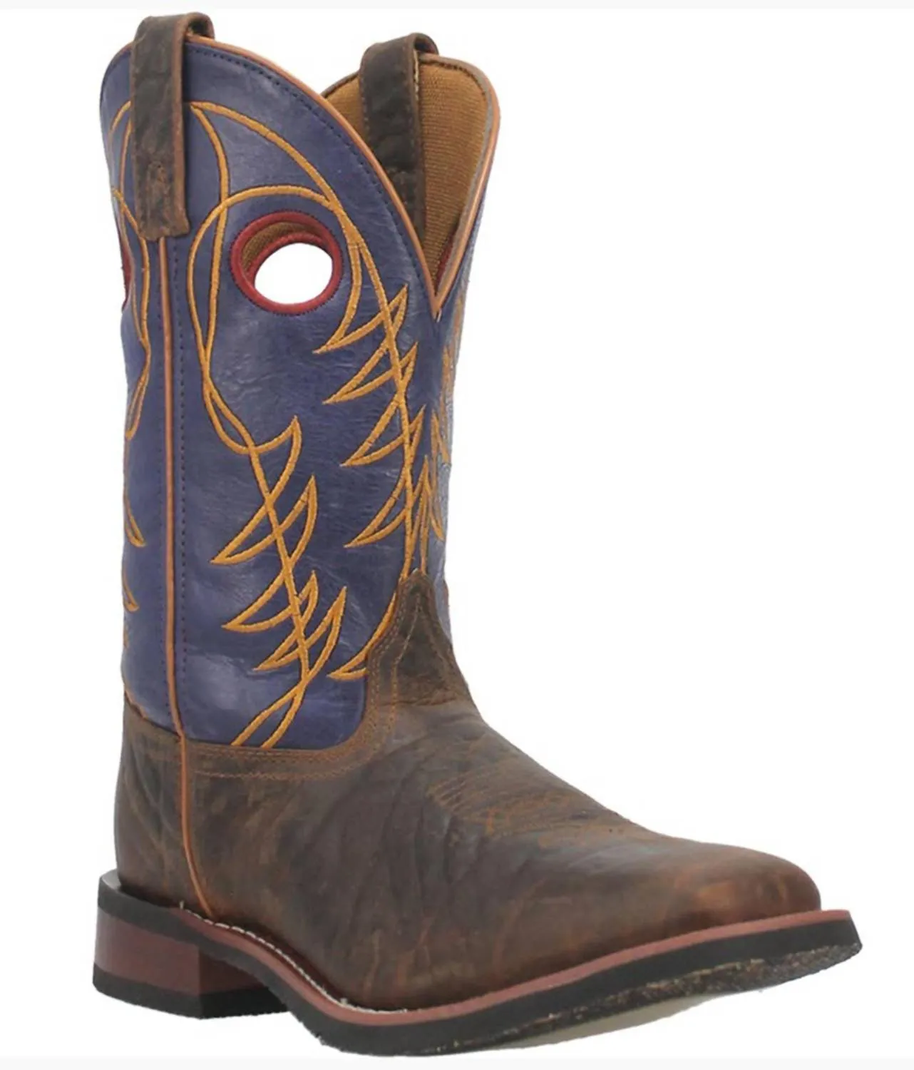 Men's Ripley Square Toe Boot In Brown/blue