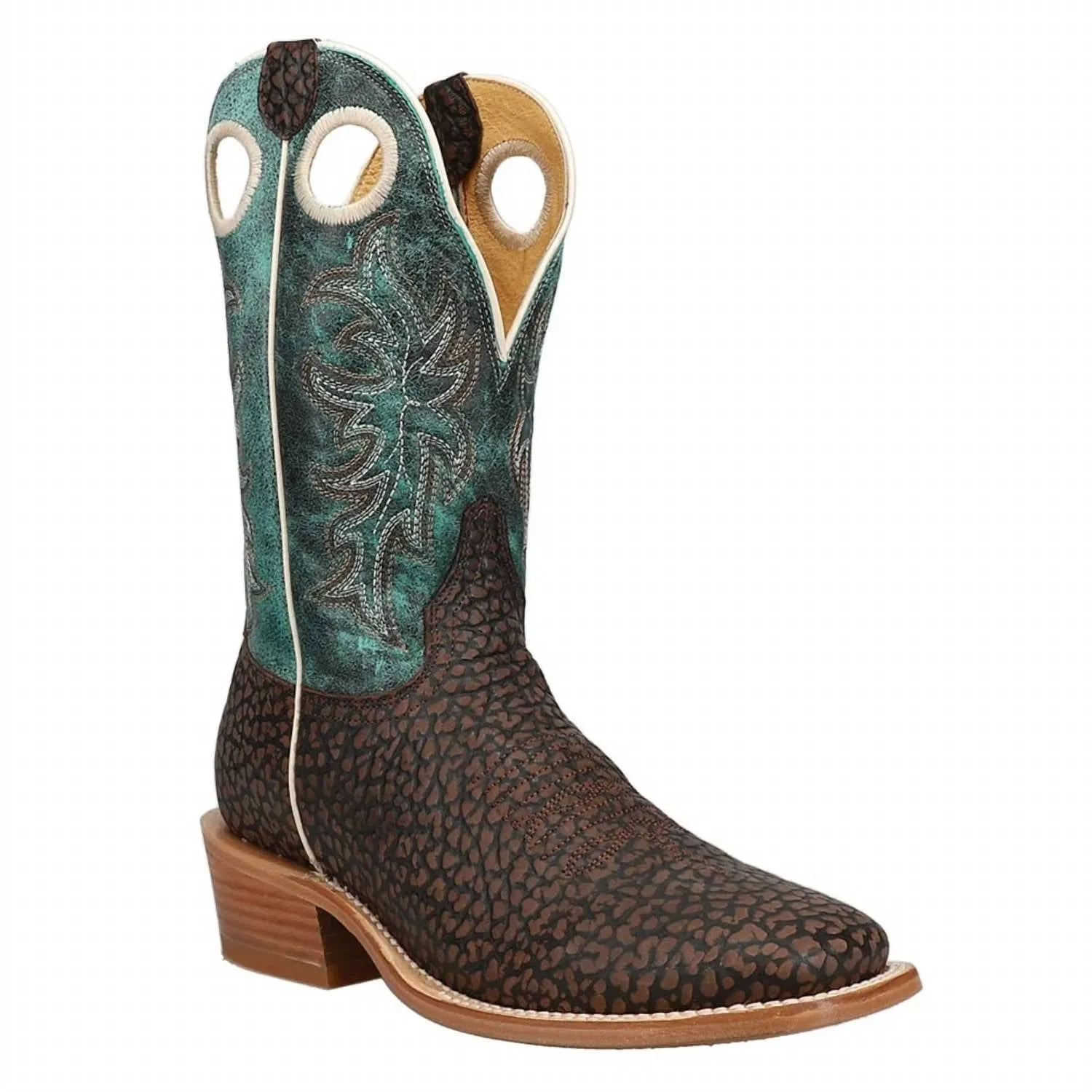 Men's Square Toe Cowboy Boots In Brown
