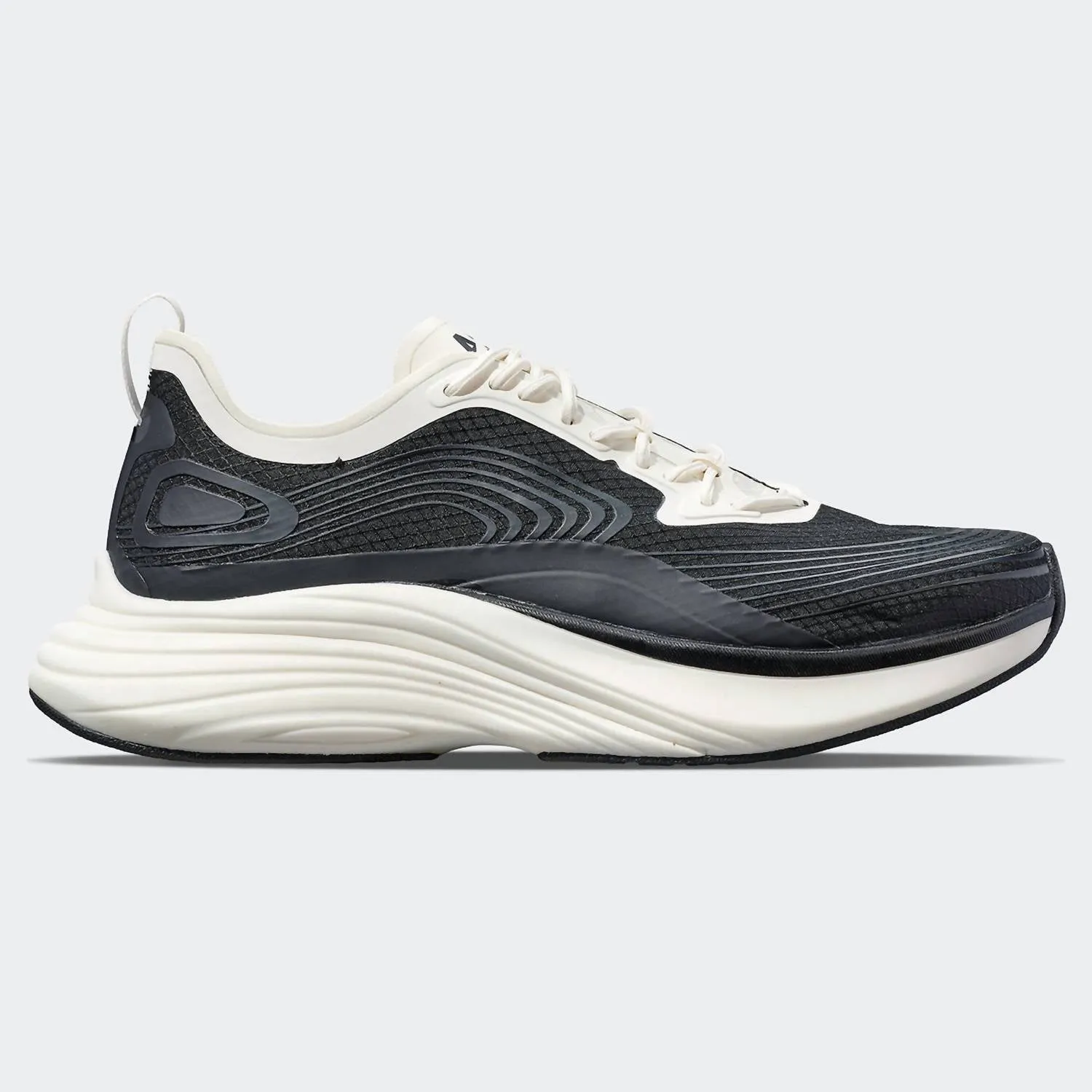 Men's Streamline Running Shoes In White Black White