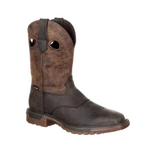 Men's Waterproof Ride Flex Work Boot In Dark Brown