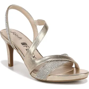 Mia Glitz Womens Embellished Manmade Ankle Strap