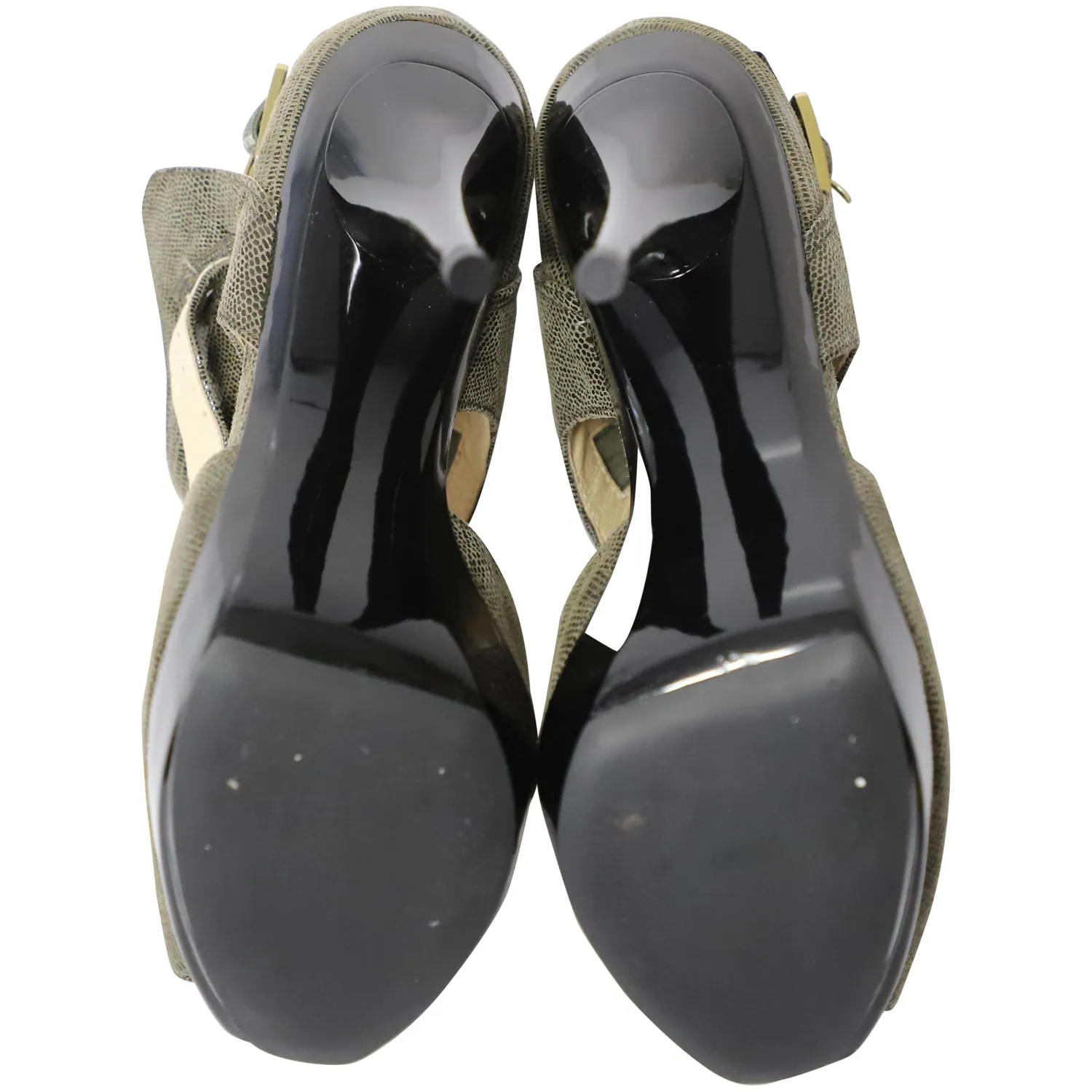 Michael Kors Heidi Platform Heels in Black Leather