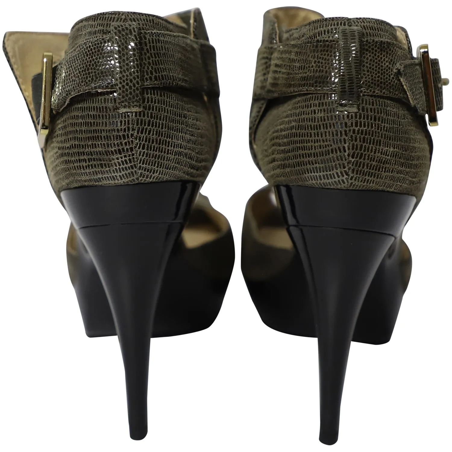 Michael Kors Heidi Platform Heels in Black Leather