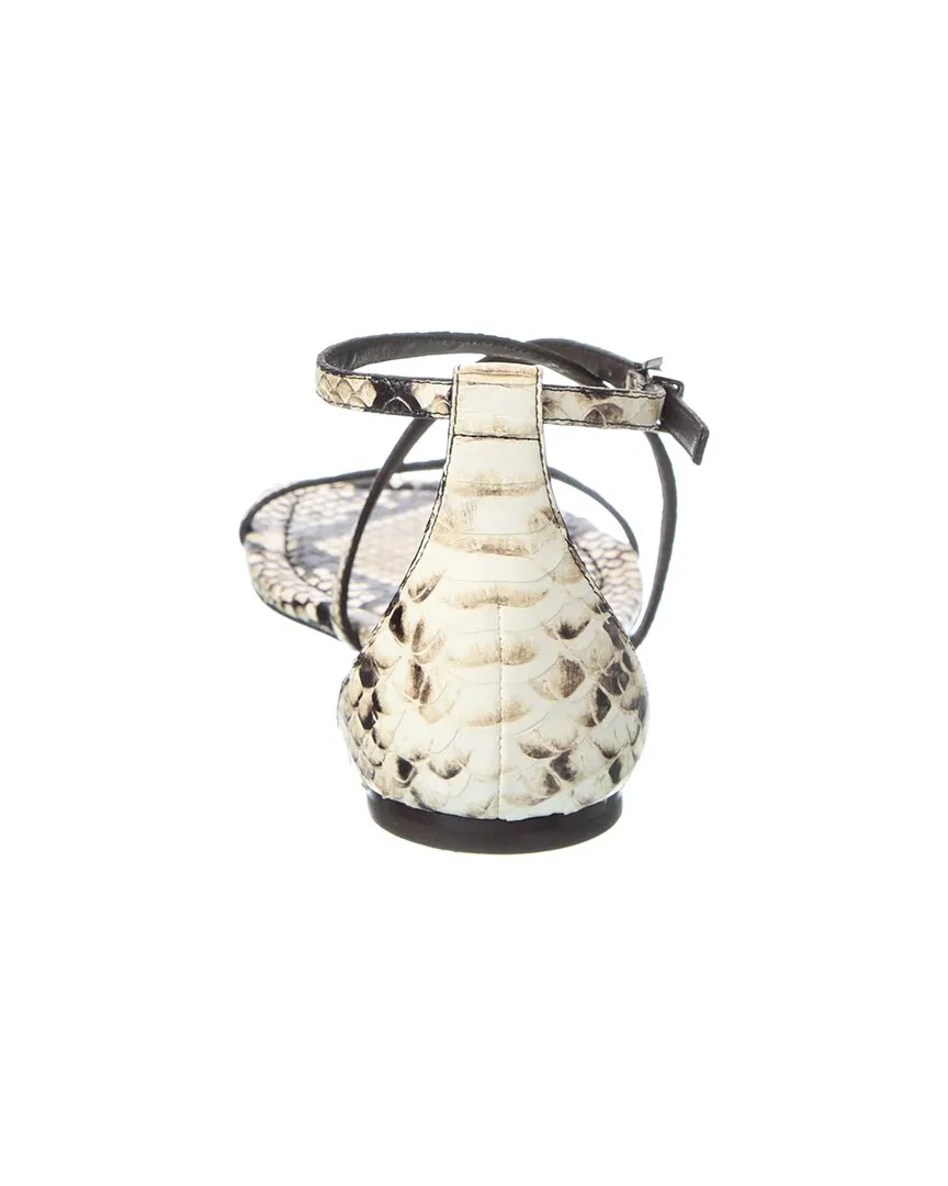 Michael Kors Polly Runway Python-Embossed Leather Sandal