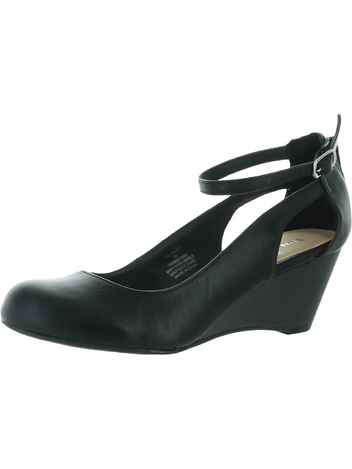 Miley Womens Adjustable Dressy Wedge Heels