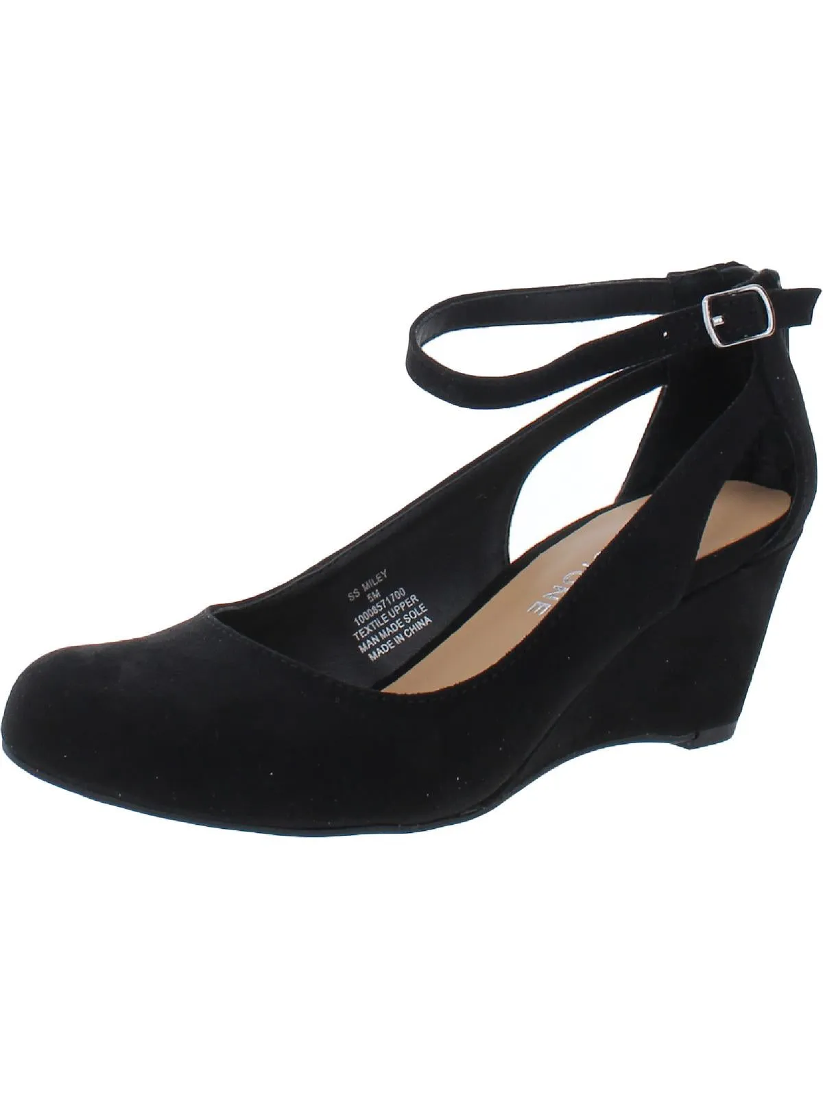Miley Womens Adjustable Dressy Wedge Heels