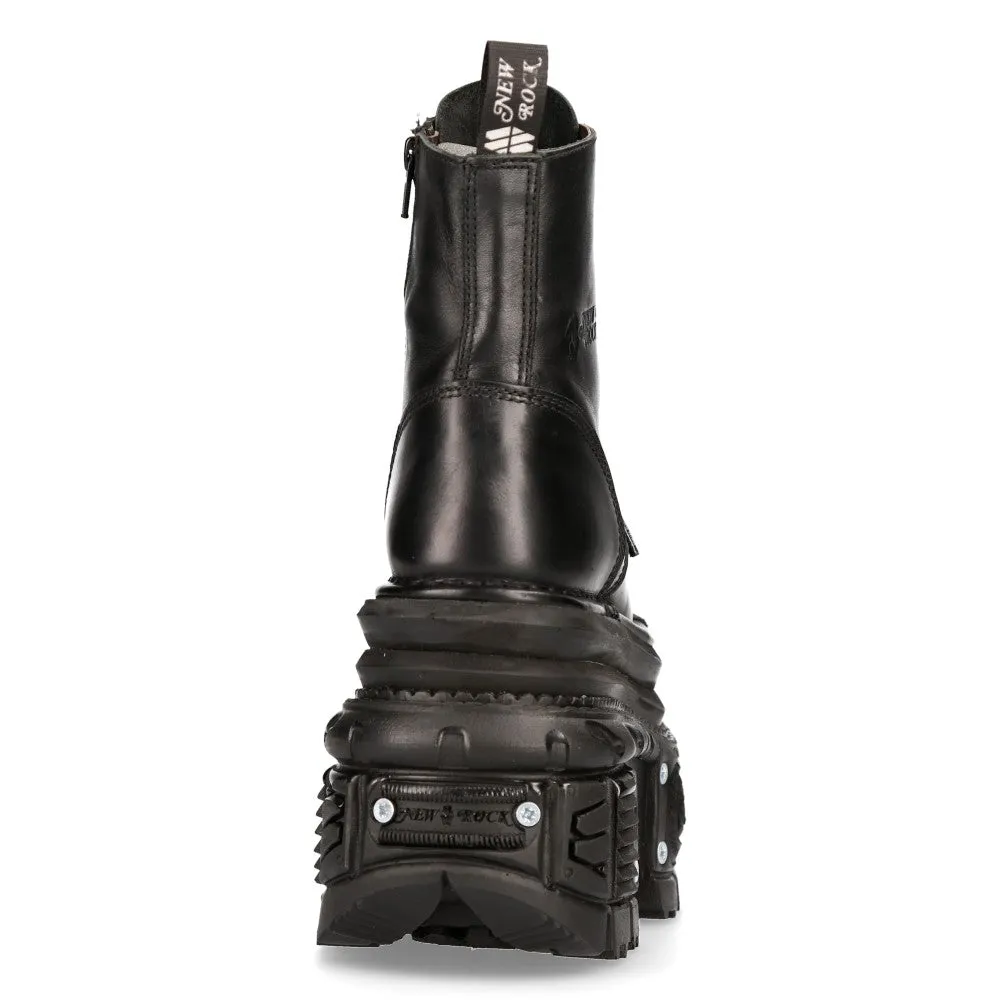 MILI083CCT-C4 Metallic Leather Military Boots