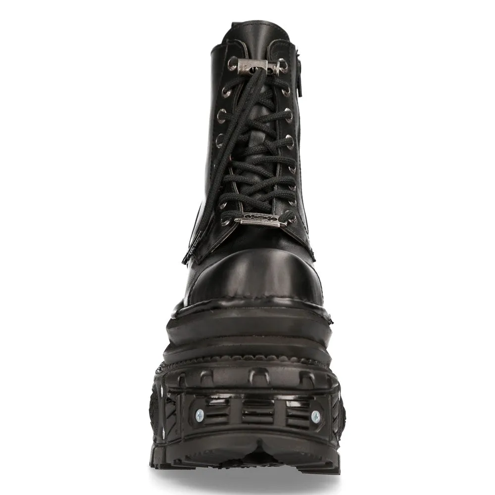 MILI083CCT-C4 Metallic Leather Military Boots