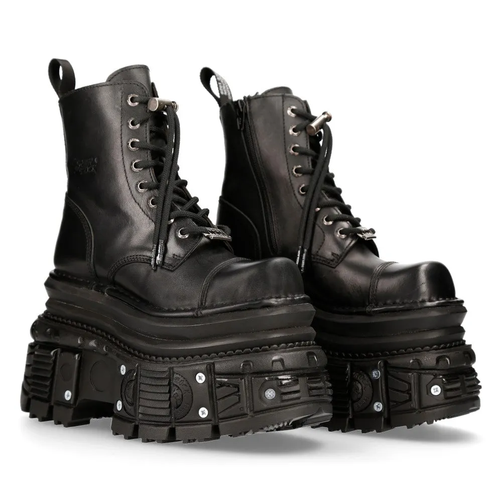 MILI083CCT-C4 Metallic Leather Military Boots