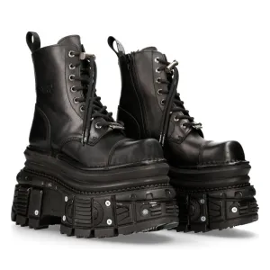 MILI083CCT-C4 Metallic Leather Military Boots