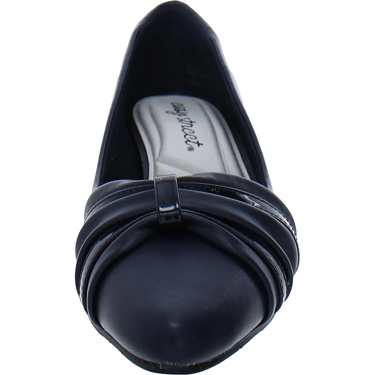 Millie Womens Faux Leather Block Heel Pumps