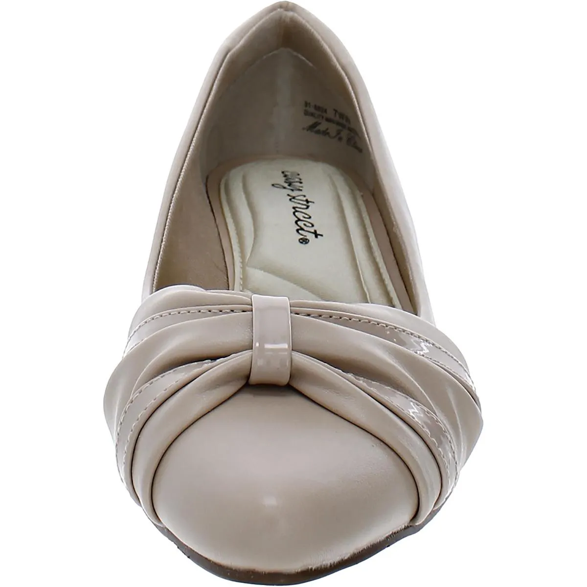 Millie Womens Faux Leather Block Heel Pumps