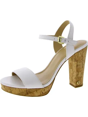 Minnie Womens Leather Cork Heels