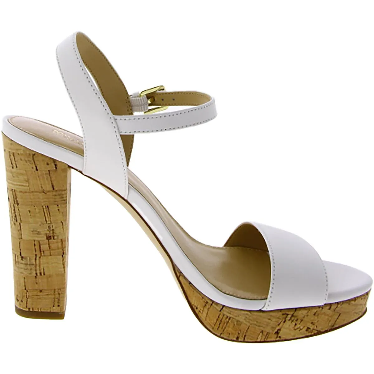 Minnie Womens Leather Cork Heels