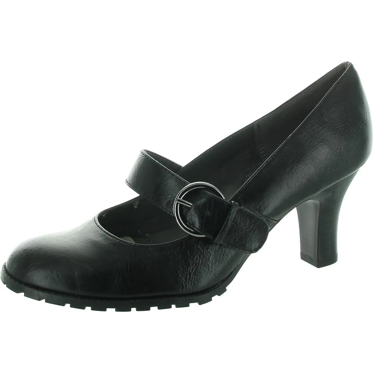 Missle Womens Faux Leather Dress Mary Jane Heels