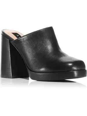 Moda Womens Leather Slip On Mules