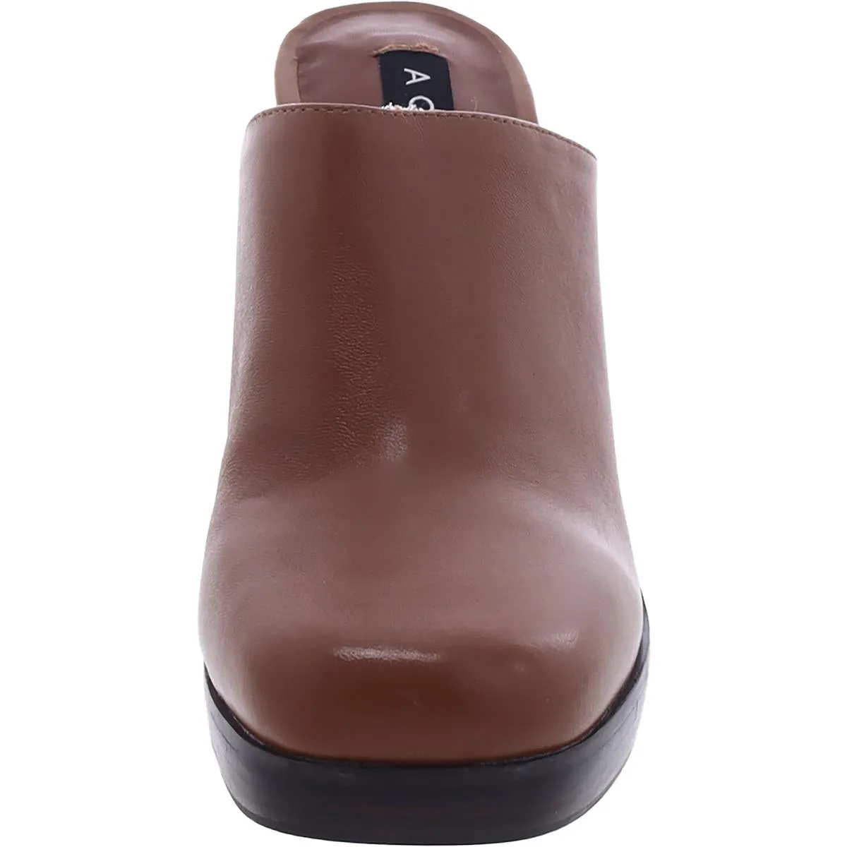 Moda Womens Leather Slip On Mules