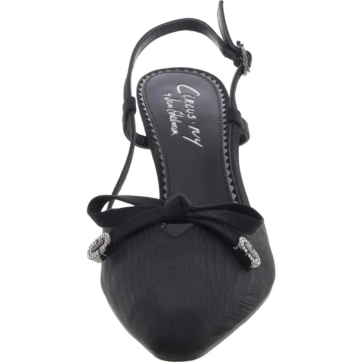 Monica Womens Canvas Sqa Slingback Heels