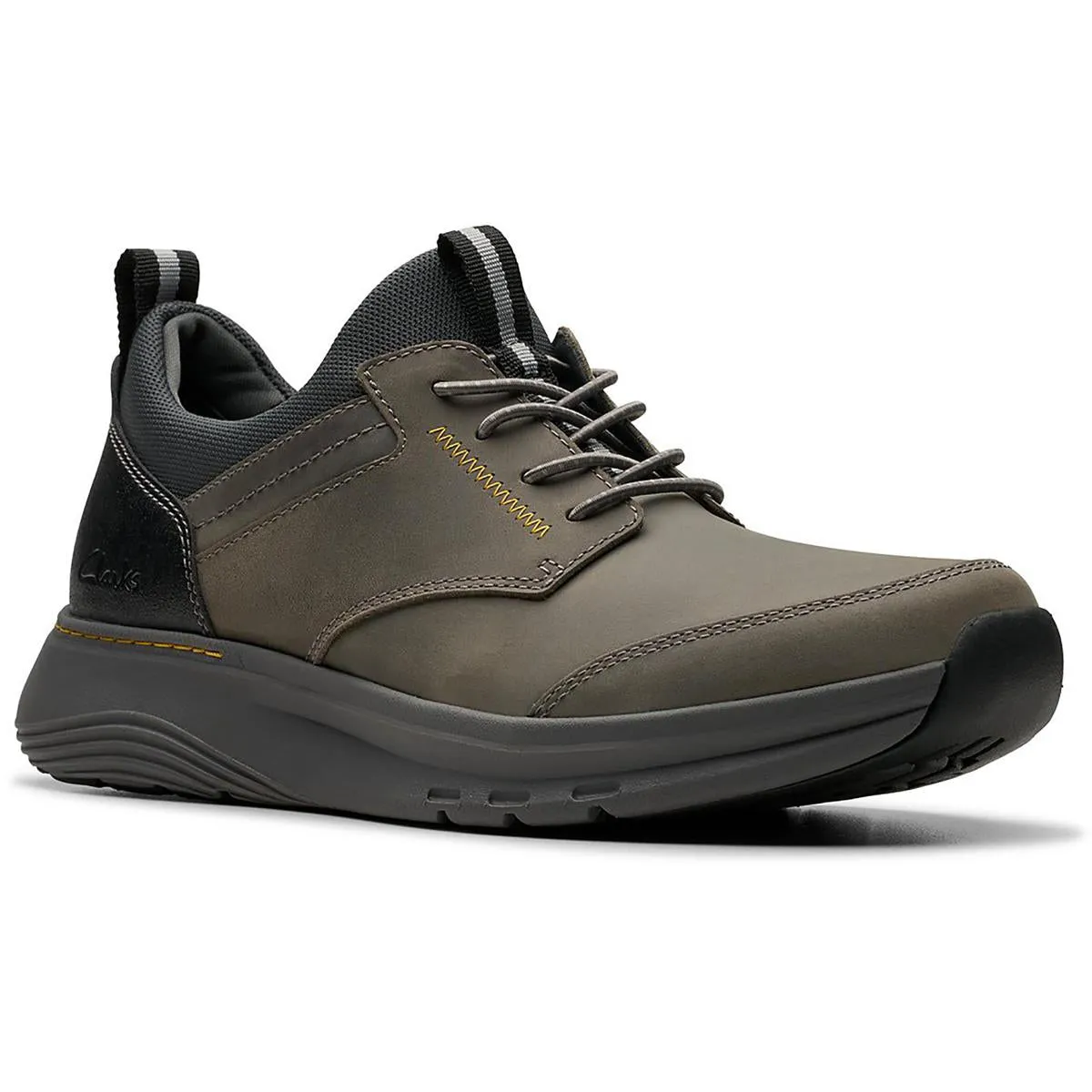 Motion Trek Mens Laceless Leather Hiking Shoes