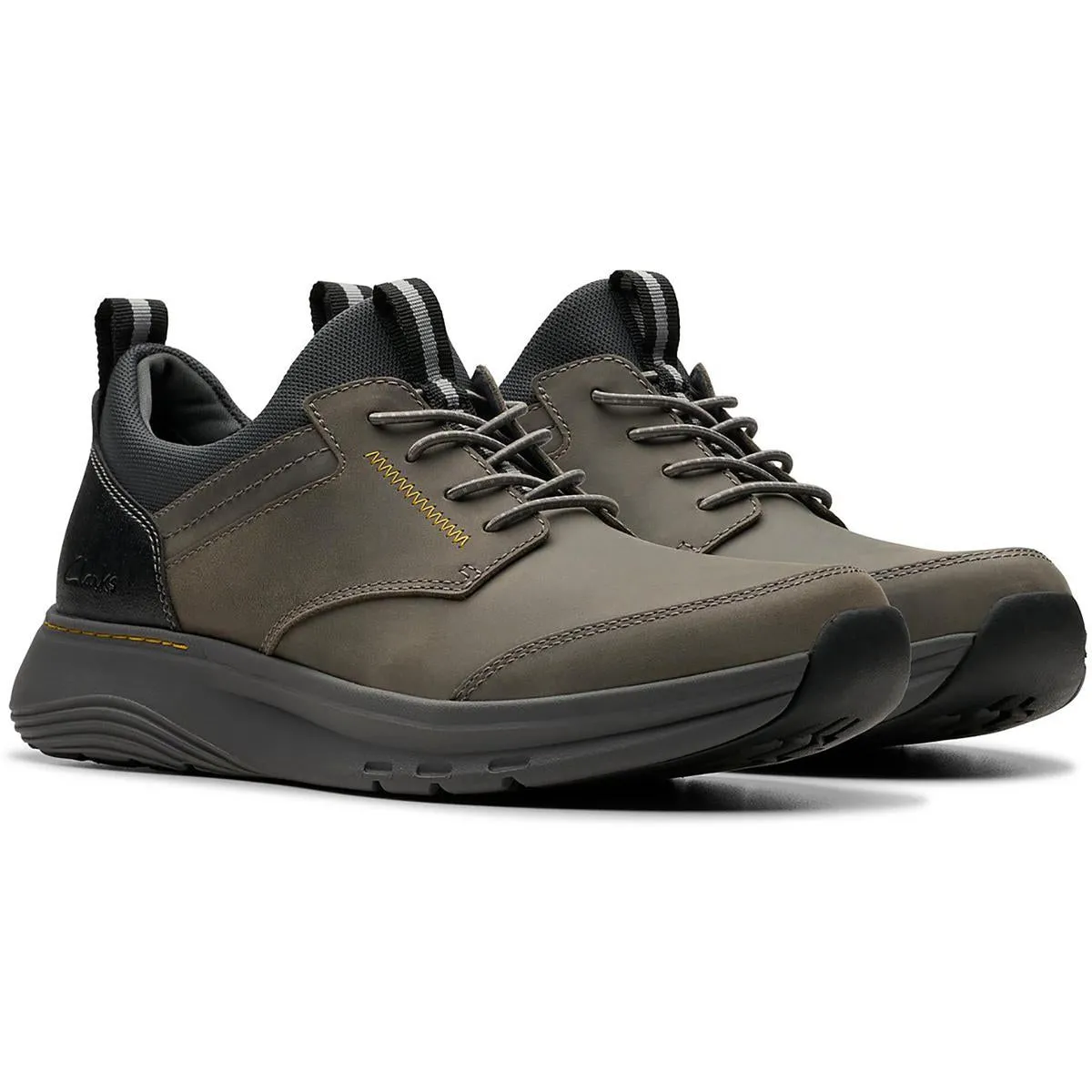 Motion Trek Mens Laceless Leather Hiking Shoes