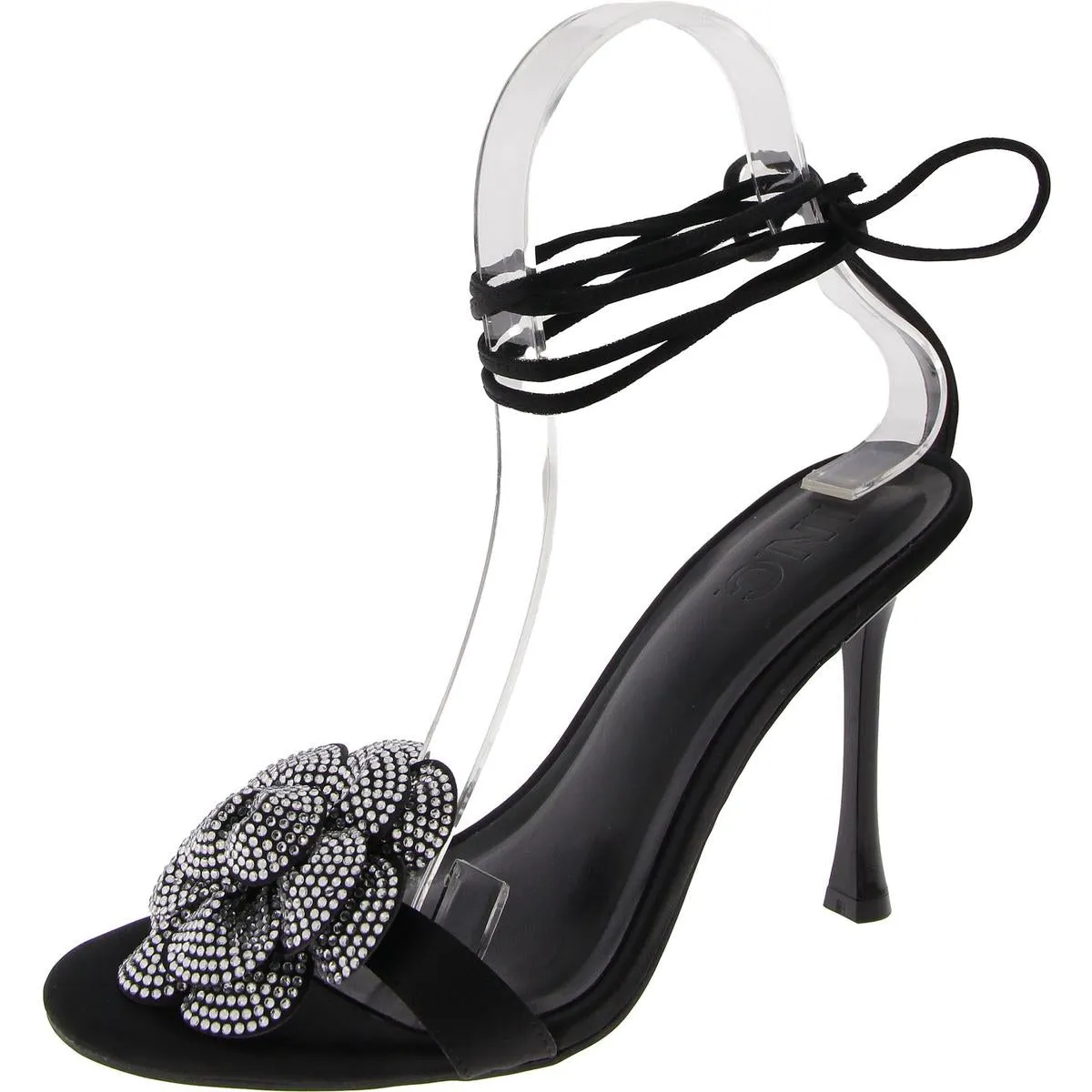 Nascha 2 Womens Embellished Lace Up Ankle Strap