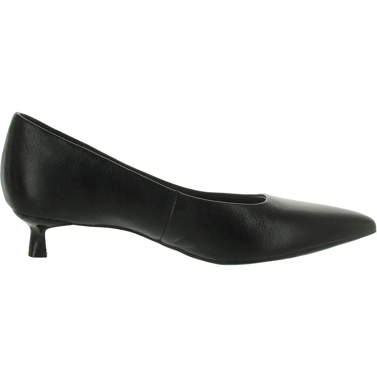 Natalia Womens Leather Pointed Toe Kitten Heels