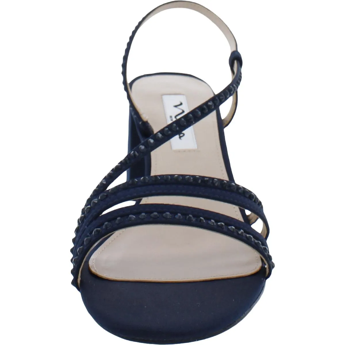 Natalia Womens Rhinestone Strappy Slingback Sandals