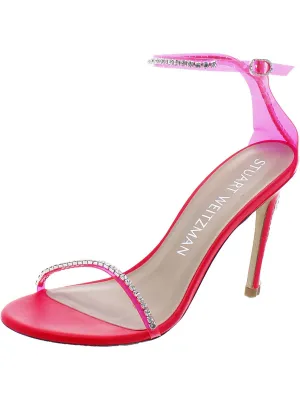 Neon Nudistglam 100 Womens Vinyl Embellished Ankle Strap