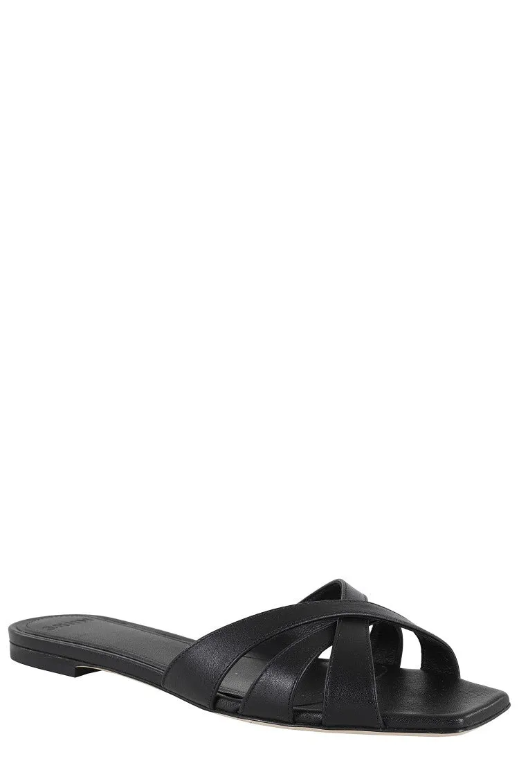 Nerea Woven Strap Calf Leather Sandals