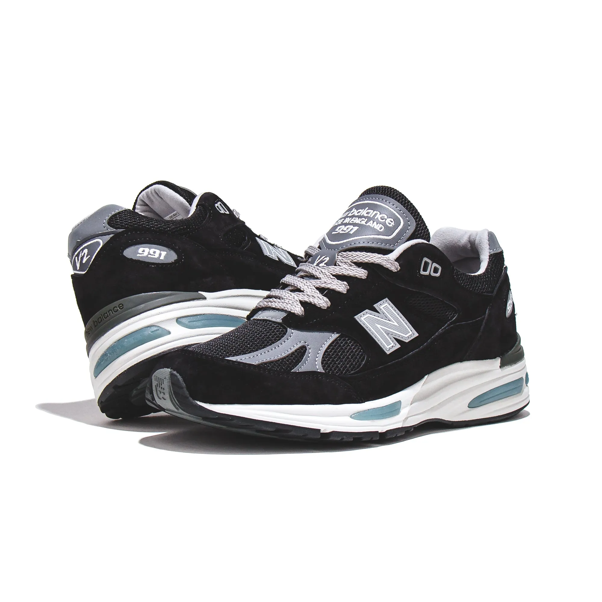New Balance Unisex 991v2 Black Made In UK U991BK2