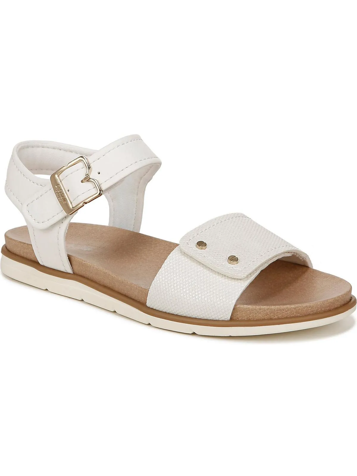 Nicely Sun Womens Textured Ankle Strap Slingback Sandals