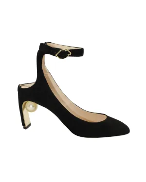 Nicholas Kirkwood Lola Pearl Pumps in Black Suede