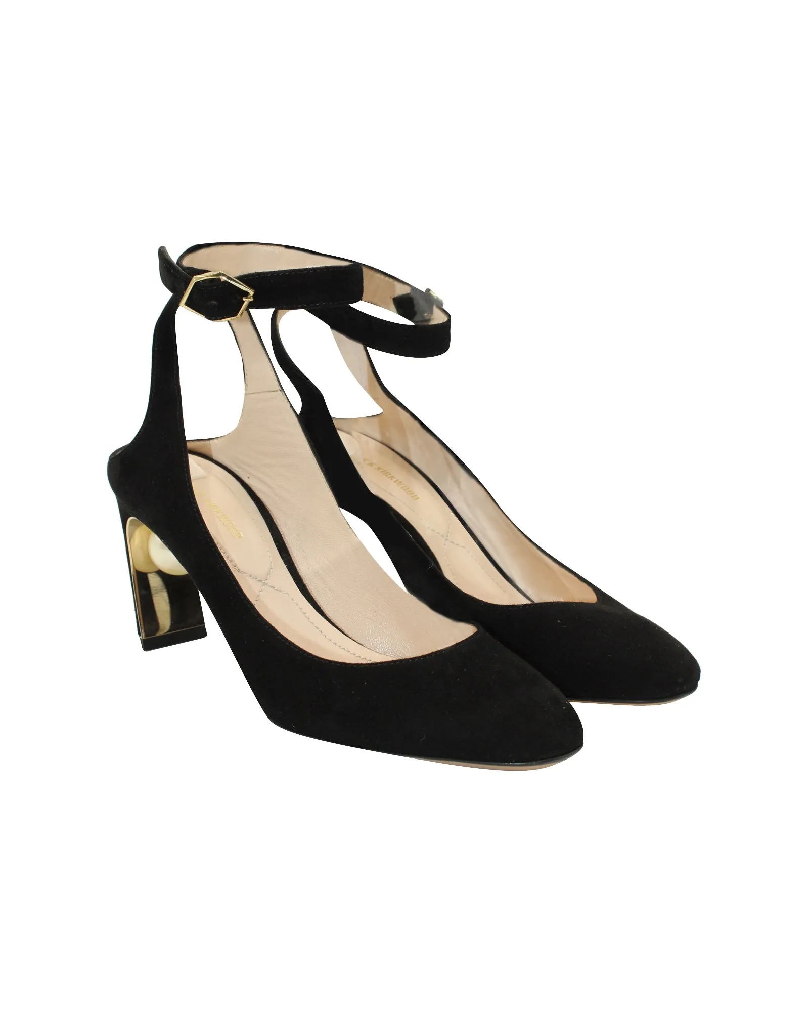 Nicholas Kirkwood Lola Pearl Pumps in Black Suede