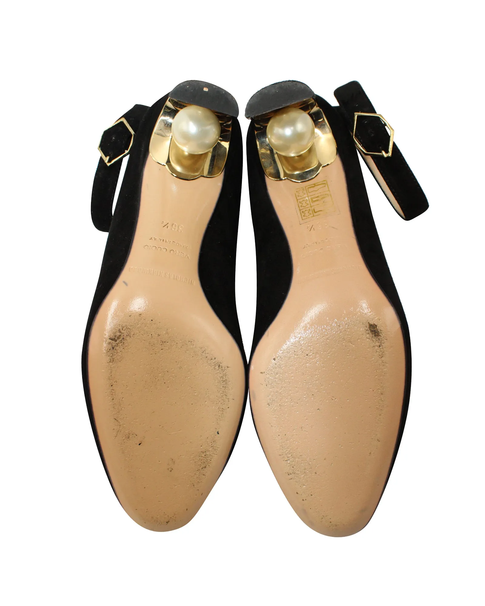 Nicholas Kirkwood Lola Pearl Pumps in Black Suede