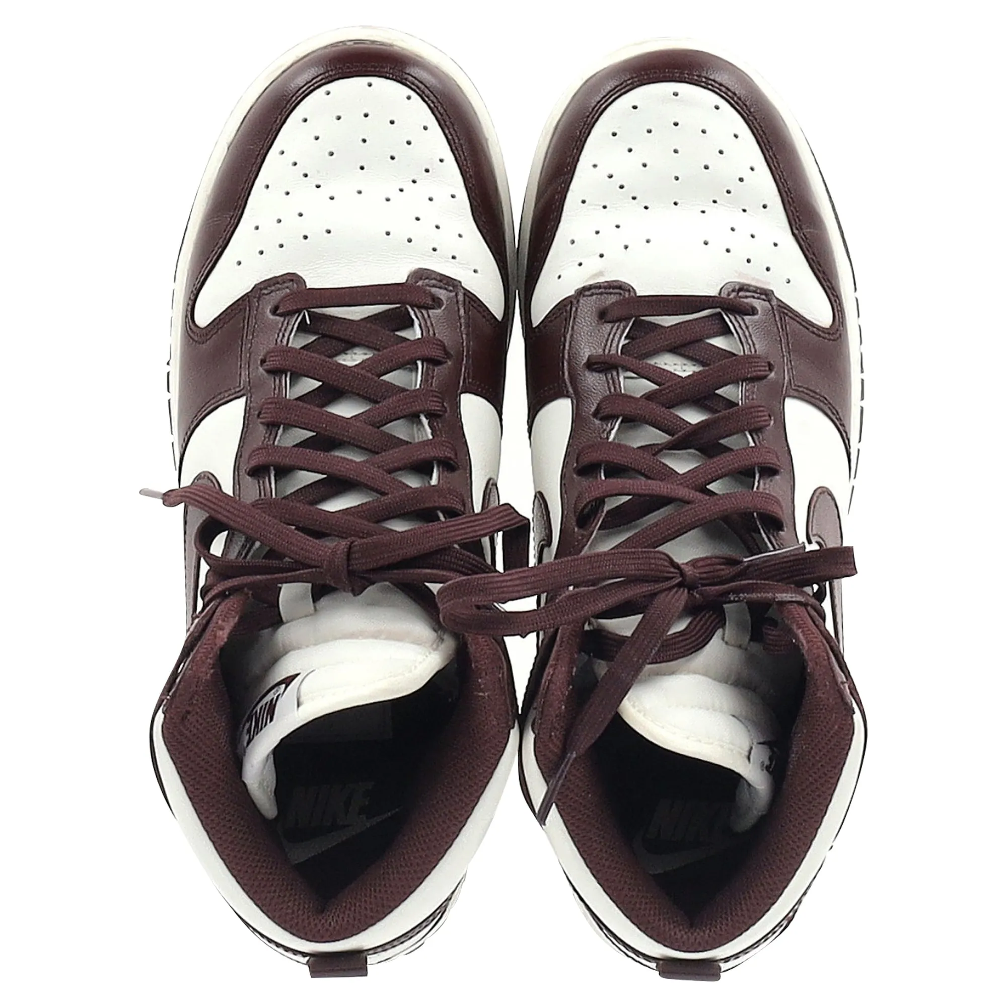 Nike Dunk High Burgundy Crush Sneakers in Burgundy Leather