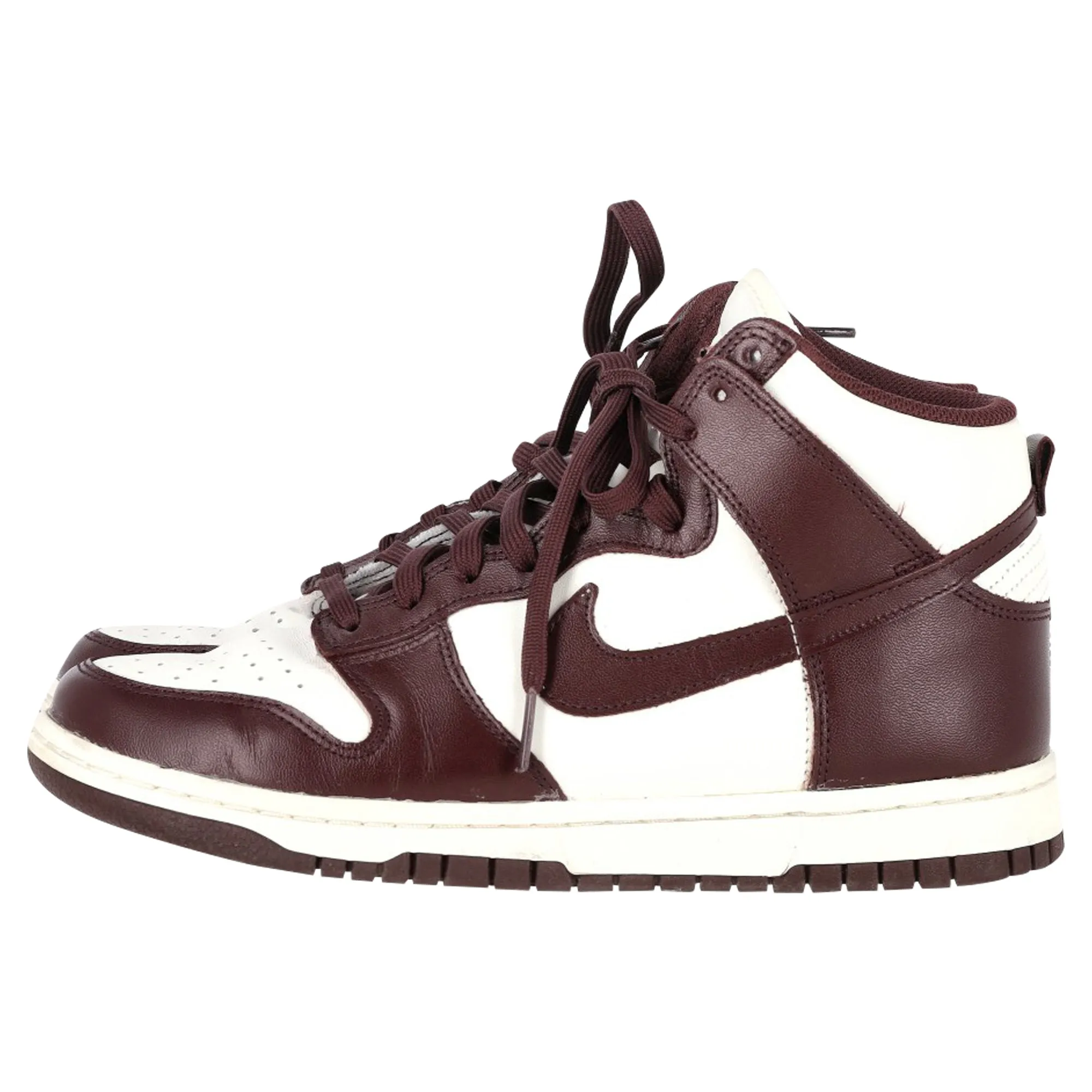 Nike Dunk High Burgundy Crush Sneakers in Burgundy Leather