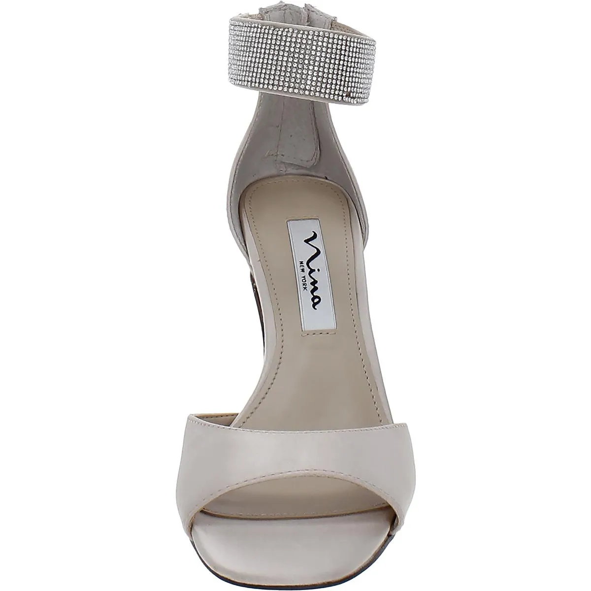 Nina Womens Satin Open Toe Pumps