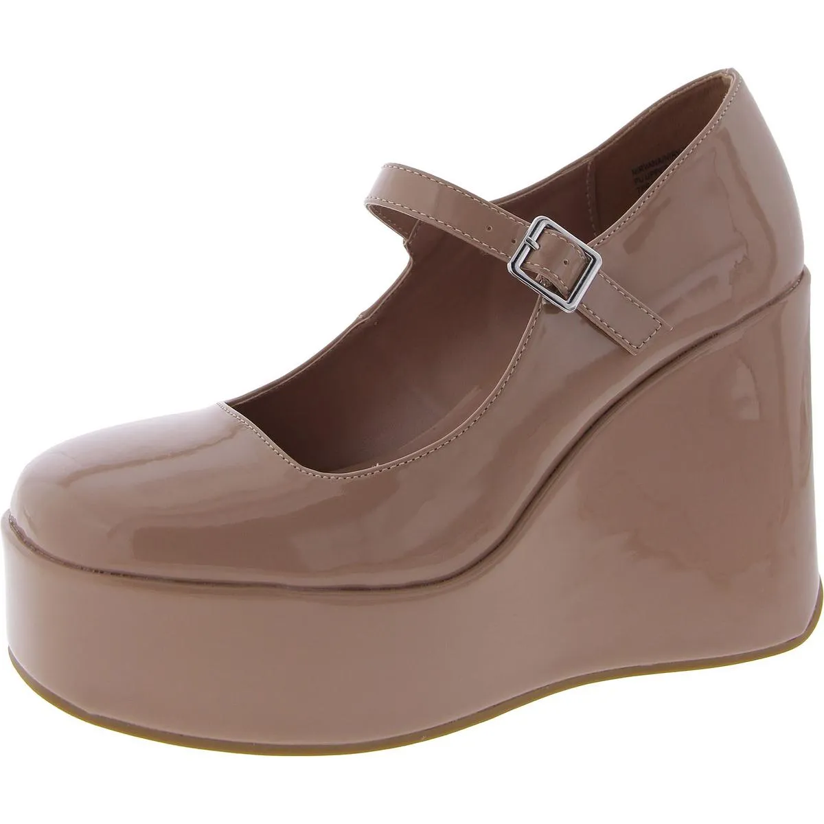 Nirvana Womens Patent Mary Jane Platform Heels
