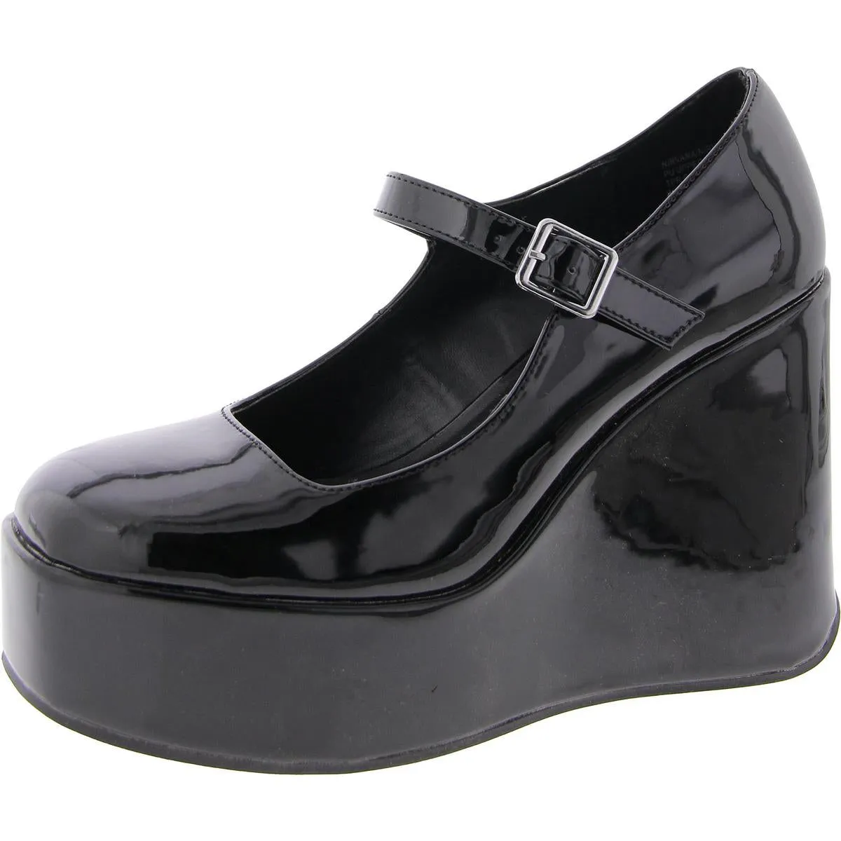 Nirvana Womens Patent Mary Jane Platform Heels