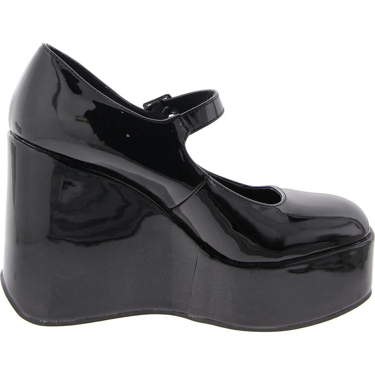 Nirvana Womens Patent Mary Jane Platform Heels
