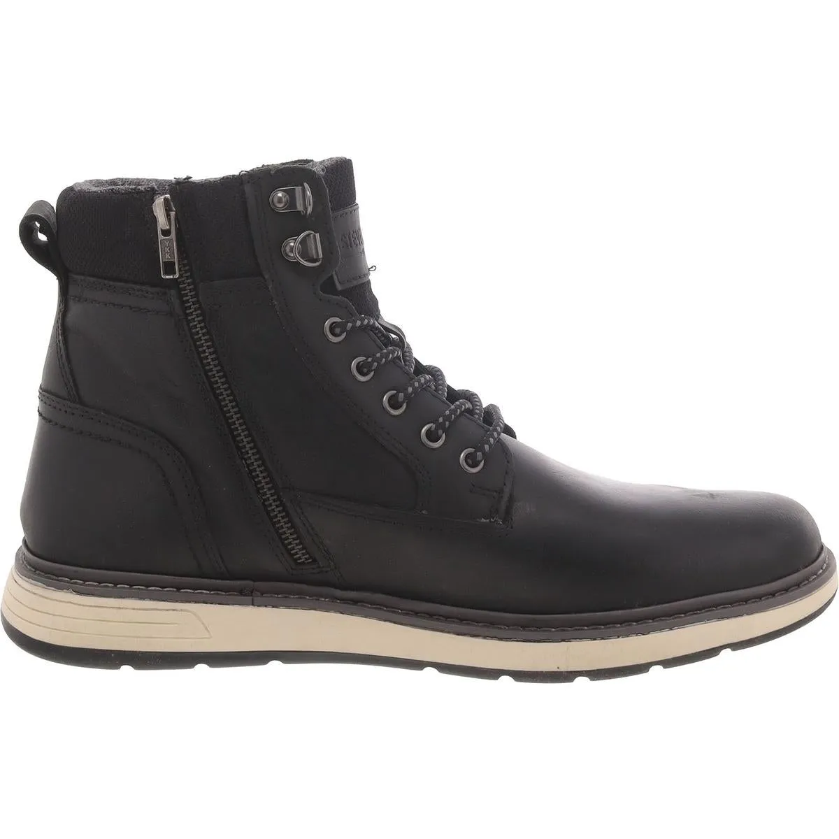 Nolle Mens Leather Ankle Combat & Lace-Up Boots