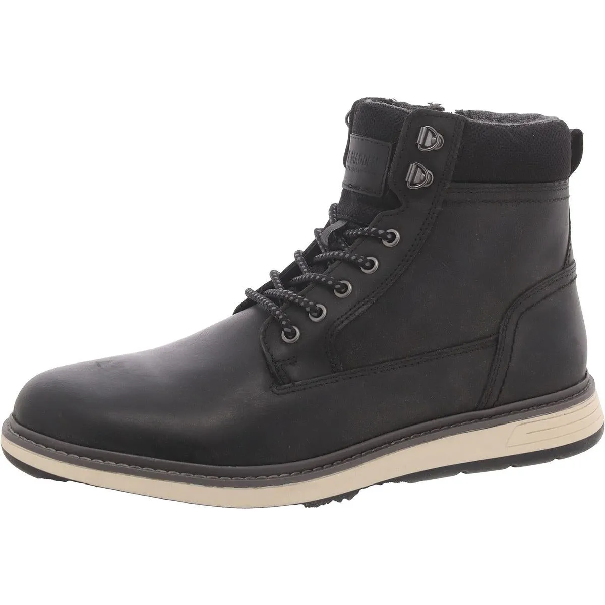 Nolle Mens Leather Ankle Combat & Lace-Up Boots
