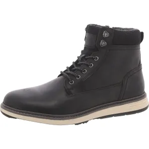 Nolle Mens Leather Ankle Combat & Lace-Up Boots