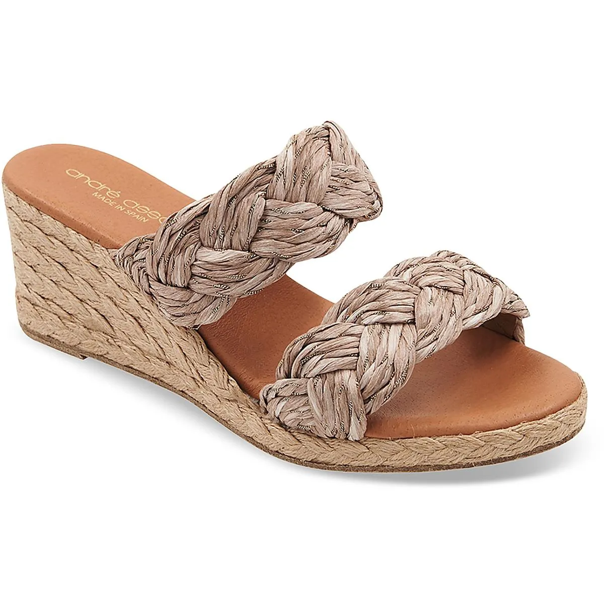 Nori Womens Slip On Padded Insole Wedge Sandals