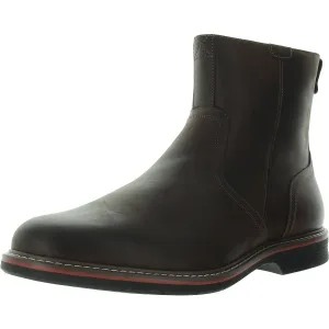 Norwalk Mens Leather Almond Toe Ankle Boots