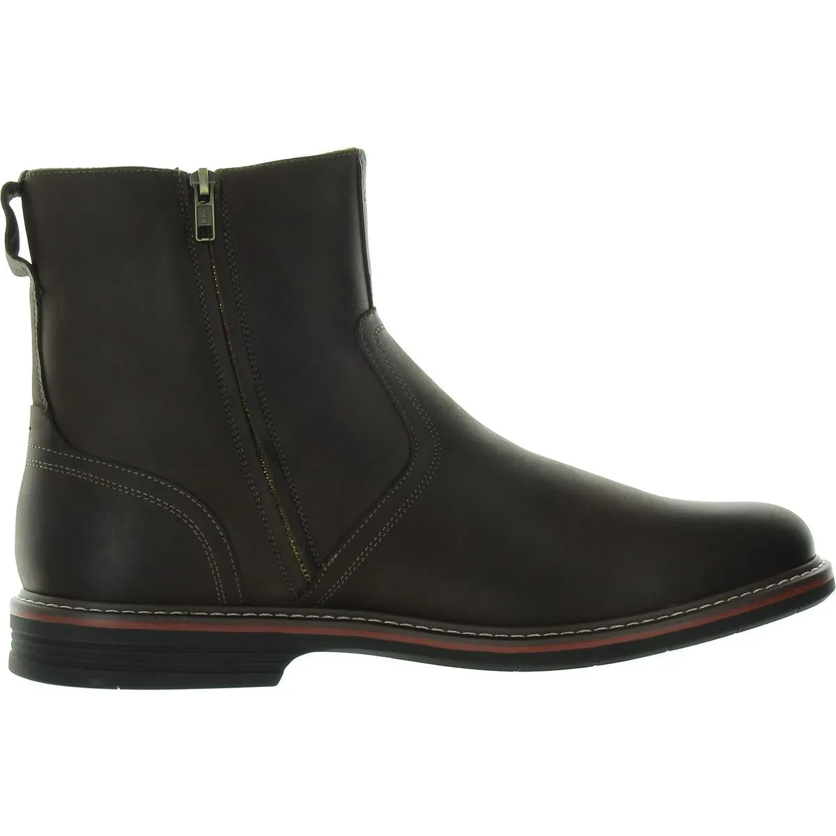 Norwalk Mens Leather Almond Toe Ankle Boots