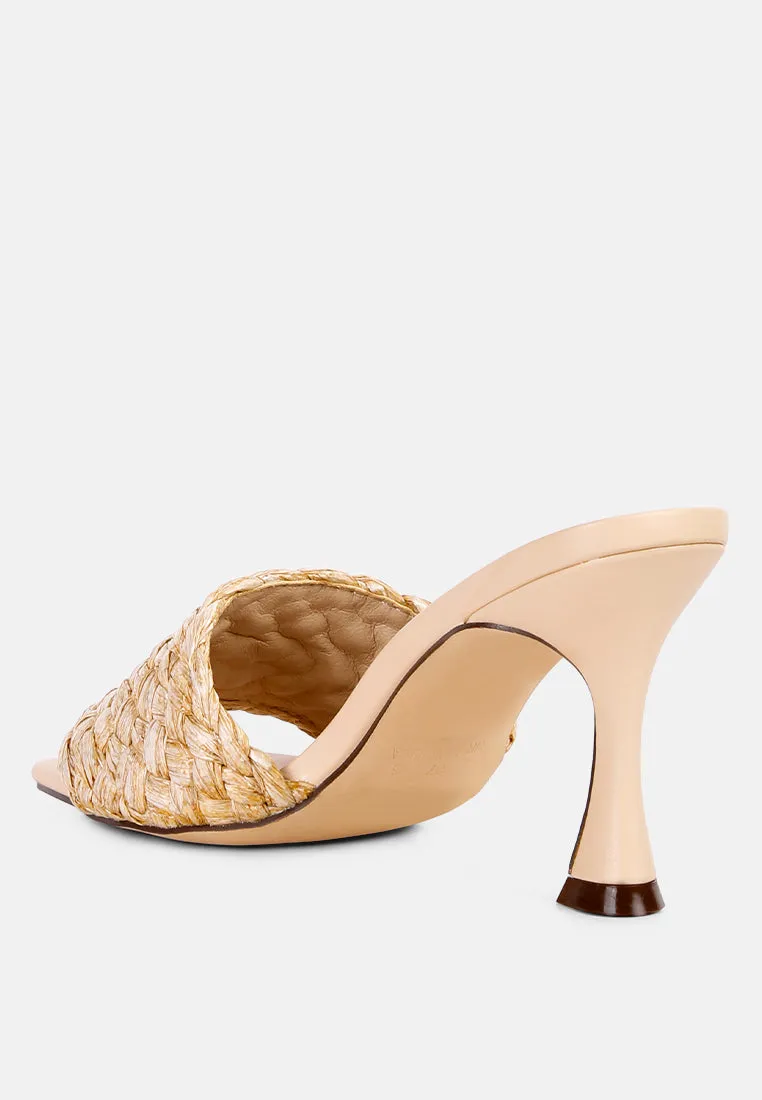ny tour braided strap heeled sandals