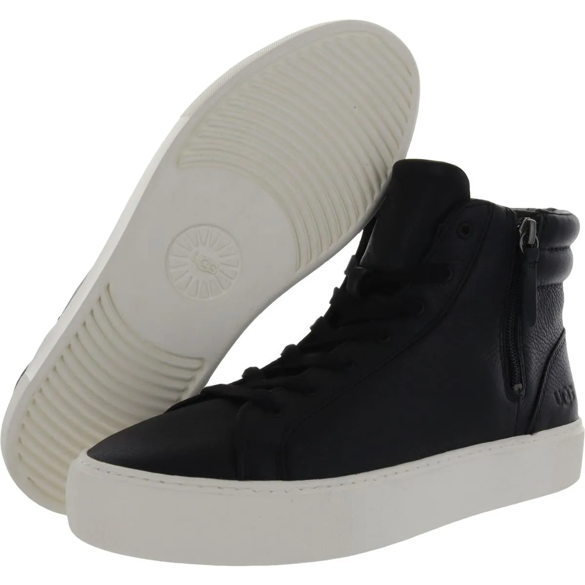 Olli Womens Zipper Leather Fashion Sneakers