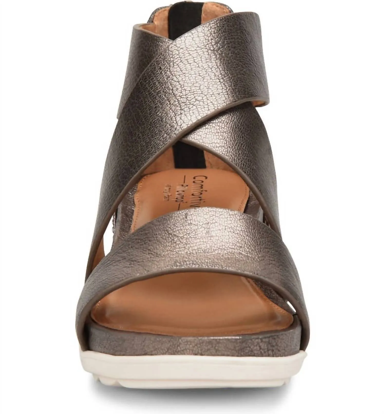 Pacifica Strappy Sandal In Anthracite Leather